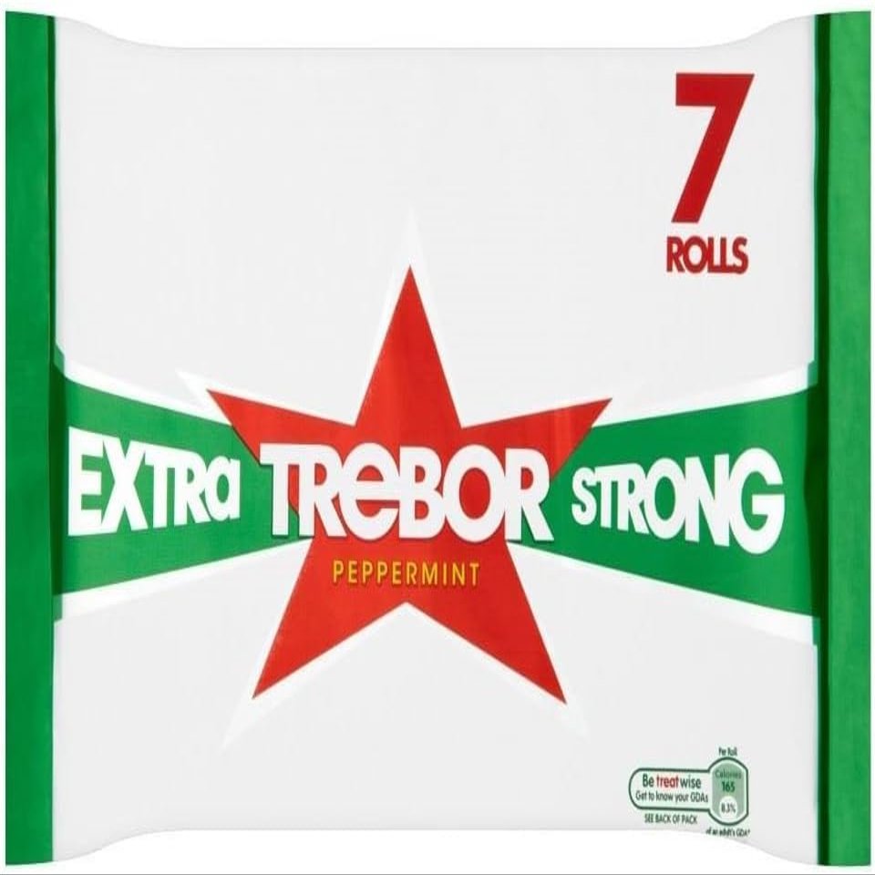 Trebor Extra Strong Peppermints Roll 8 x 289g Hit Of Peppermint Refreshment Gift Hamper For Birthday,Christmas Sold By Kidzbuzz