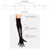 HONOUR Black Frilly Maid PVC Elbow Length Fashion Gloves XL view 2