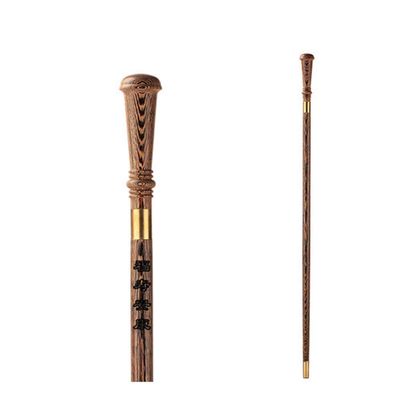 NEAFP Walking Cane with Ergonomic Handle Wooden Artificial Carving with Non-Slip Base Walking Crutch HGCHH