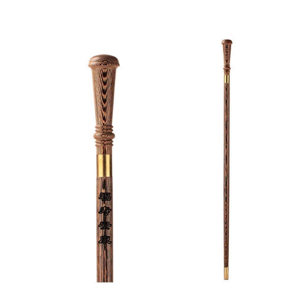 NEAFP Walking Cane with Ergonomic Handle Wooden Artificial Carving with Non-Slip Base Walking Crutch HGCHH