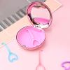 YUSSEQDD Stylish Travel Retainer Case with Mirror Mouth Guard Case for Ventilated Protection, Rose Gold view 3