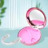 YUSSEQDD Stylish Travel Retainer Case with Mirror Mouth Guard Case for Ventilated Protection, Rose Gold view 4