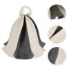 ORFOFE 3pcs Thickened Felt Sauna Cap for Head Sauna Supplies for Steam Hats Use view 4