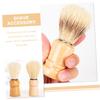 Beaupretty 10pcs Shave Brush for Men Wood Handle Shaving Beard Brush Father's Day view 3