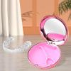 rongweiwang Travel Retainer Case with Mirror Mouth Guard Case for Enhanced Protection, Rose Gold view 3