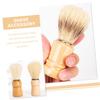 Beaupretty 6pcs Wood Handle Shave Brush for Men Shaving Beard Brush for Father's Day and Daily Beard Grooming Kit for Men view 4