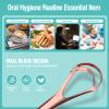 RONAVO Tongue Scraper for Adults (4 PC), New 2023 Tounge Scraper Dual Scraping Head with Travel Cases, Stainless Steel Tongue Cleaner Fresh Breath, Oral Care, 2 Colors view 4