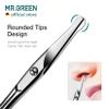 MR.GREEN Facial Hair Scissors Rounded Nose Hair Scissors Stainless Steel Mustache Beard Eyebrows Eyelashes Trimming Clippers (Mr-2002-UK) view 3