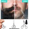 Beard & Nose Hair Scissors - Small Eyebrow & Moustache Trimmer - Sharp Cutting & Trimming - Travel Size - For Men & Women view 3