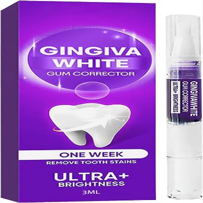 Gingivawhite Gums Corrector, Gums Corrector, Purple Teeth Whitening Pen, Gums Therapy Gel, Purple Teeth Whitening Gel, for Sensitive Teeth, Stain Removal (1pcs)