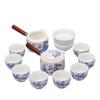 Tea Set Set White Porcelain Kung Fu Tea Set Side Handle Pot Tea Cup Set Gift Box Gift (D Light Grey) view 2
