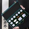 Tea Set Set White Porcelain Kung Fu Tea Set Side Handle Pot Tea Cup Set Gift Box Gift (D Light Grey) view 3