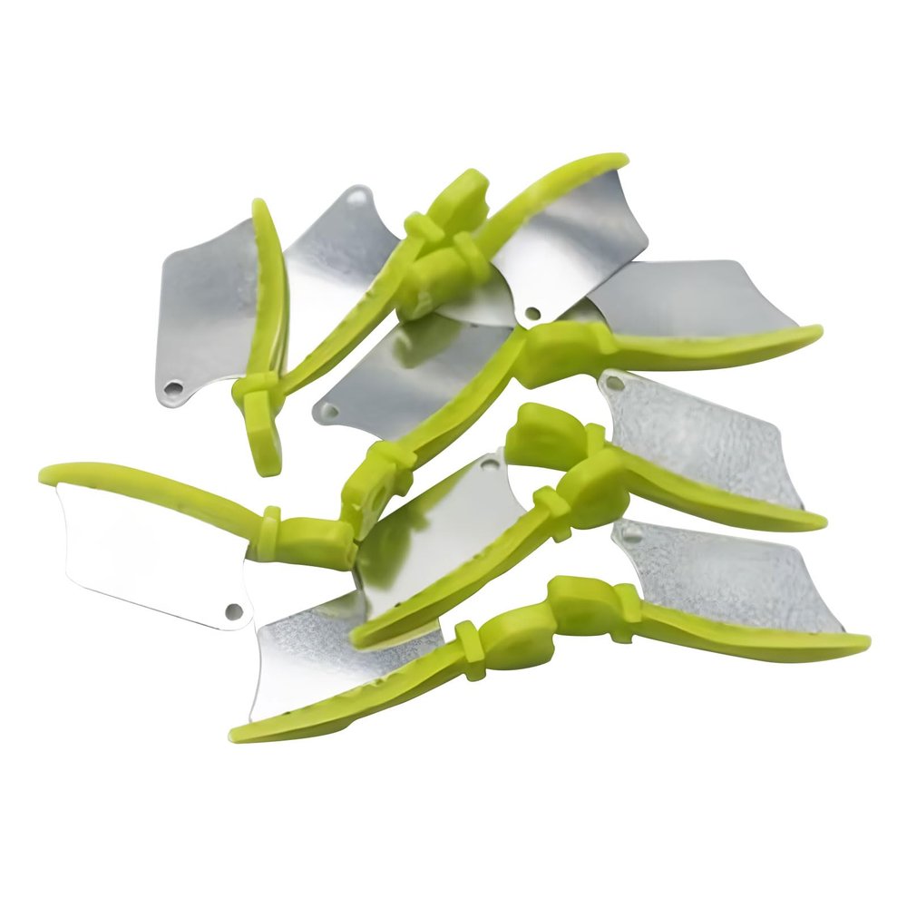 Windplusya 50 Pcs/Box Dental Wedge Knife, Teeth Interproximal Plastic Wedge, Dental Plastic Gap Wedge with Stainless Steel Matrix.-S