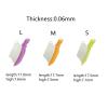 Windplusya 50 Pcs/Box Dental Wedge Knife, Teeth Interproximal Plastic Wedge, Dental Plastic Gap Wedge with Stainless Steel Matrix.-S view 2