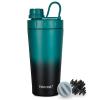 TOOFEEL Stainless Steel Protein Shaker Bottle - 20 oz Double Walled Insulated Cup, Keeps Cold/Hot for Gym Workout Mixes view 1