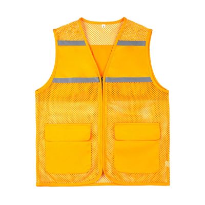 Gefomuofe Men's Work Vest Outdoor Vest with Many Pockets Multifunctional Vest Safari Vest Summer Multifunctional Vest Breathable Fishing Camping Hunting Safari Vest with Many Pockets, F Yellow, L