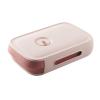 Egg Container for Refrigerator with Lid, Egg Drawer, Reusable Egg Storage, Fridge Organizer for Chicken Egg, Large Capacity Egg Holder(Pink) view 1
