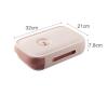 Egg Container for Refrigerator with Lid, Egg Drawer, Reusable Egg Storage, Fridge Organizer for Chicken Egg, Large Capacity Egg Holder(Pink) view 2