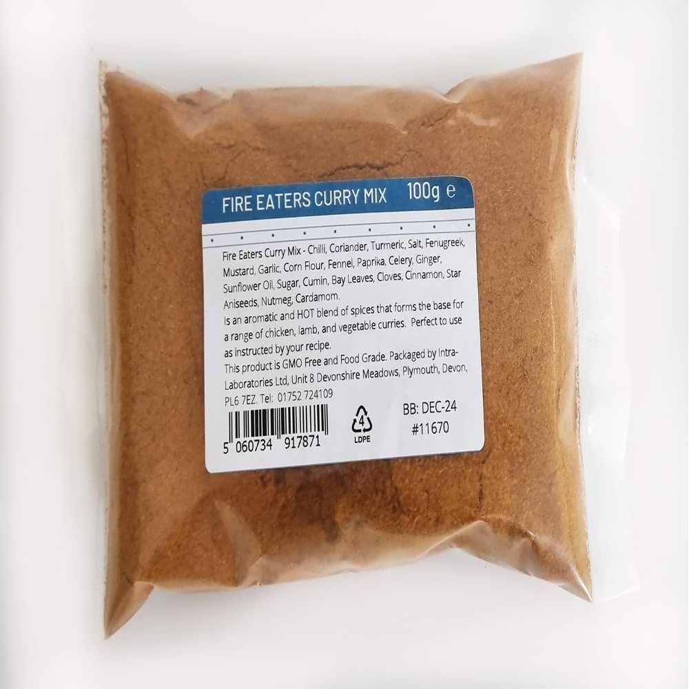 Entirely Ingredients - Fire Eaters Curry Mix 100g - Hot and Spicy Curry mix - Selected for Premium Quality