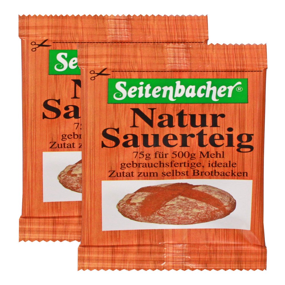 Seitenbacher Natural Sourdough I 2 Portion Bags I Liquid I Immediate Use I Pack of 5 (5 x 150 g)
