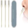 3pcs Nasal Hair Cutter with Storage Box, Double Sided Manual Nose Hair Trimmer Ear and Nose Hair Trimmer, 360 Degree Rotating Nose Hair Trimmer Nose Hair Plucker for Man and Woman view 1