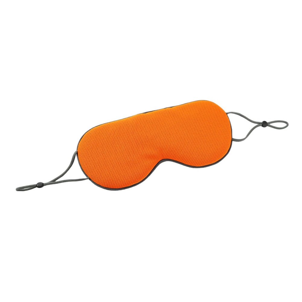 Sleeping Eye Mask Silk Polyester Breathable Adjustable Orange