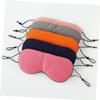 Sleeping Eye Mask Silk Polyester Breathable Adjustable Orange view 2