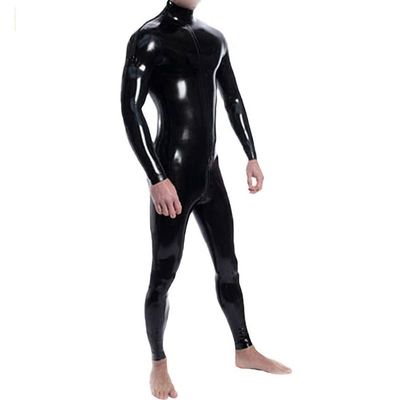 Latex Rubber Party Cosplay Black Rubber Party Catsuit Suit Bodysuit
