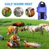 Calf Coat | Waterproof Livestock Protector Blanket - Soft Oxford Windproof Calf Warmer Jacket, Thickened Blue Calf Saver Warming Coat For Belly Protection view 3