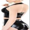 Women Latex Tops with Trims Sports Tops,Custom Color,4XL view 2