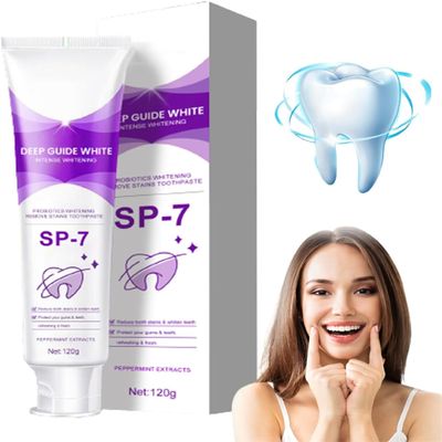 2023 New Sp-7 Probiotic Whitening Toothpaste, SP-7 Toothpaste Fresh Breath, Natural Tooth Whitener, Brightening & Stain Removing Toothpaste, 120g (1pcs)