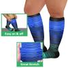 3 Pairs Plus Size Compression Socks (20-30 mmHg) for Women & Men, Wide Calf Extra Large Knee High Stockings for Nurses, Seniors (3XL) view 4
