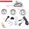 LAHTI Electro Stimulation Men's Chastity Cage Stainless Steel Short Style Male Abstinence Chastity Cock Cage for Men with Lock and Key, 45mm/1.77" view 2