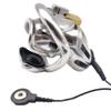 LAHTI Electro Stimulation Men's Chastity Cage Stainless Steel Short Style Male Abstinence Chastity Cock Cage for Men with Lock and Key, 45mm/1.77" view 3