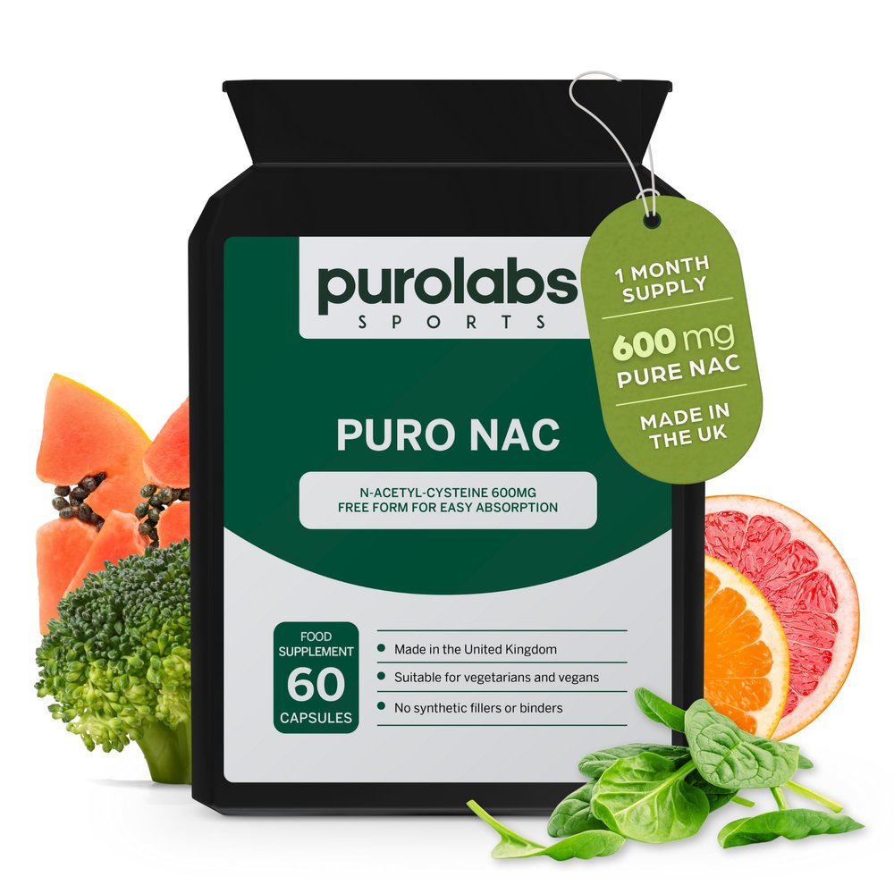 Purolabs NAC Supplement  NAC N-Acetyl-Cysteine 600mg Capsules for Respiratory & Antioxidant Support  High Strength Amino Acid L-Cysteine  60 Vegan Capsules  Made in The UK