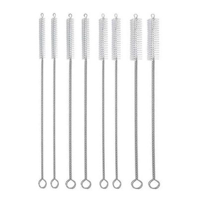 10 Straw Cleaning Brushes Reusable Eco-friendly Stainless Steel Straw Cleaning Brush Set Soft Bristle Cleaning Tool (8MM)