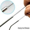 10 Straw Cleaning Brushes Reusable Eco-friendly Stainless Steel Straw Cleaning Brush Set Soft Bristle Cleaning Tool (8MM) view 2