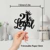 Black Glitter Crown Cake Topper Cheer to 21 Legal Theme Party Decoration Supplies Girls Lady Women Happy 21st Birthday Party Decor Supplies view 2