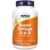 Now Foods, Super Omega 3-6-9, 1200mg, with Borage Oil, Fish Oil and Flaxseed Oil, High Dose, 180 Softgels, Soy Free, Gluten Free, GMO Free view 1