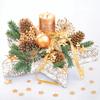 3-Ply Maki Xmas Decoupage Tissue Paper Napkins Decorative Christmas Serviettes 33cm x 33cm - Pack of 20 (Golden Decor on Wooden Star),(SLGW) view 1