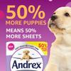Andrex Gentle Clean Perfect Pull Toilet Tissue with Easy Tear Perforations. 20 Larger Toilet Rolls (Equivalent To 30 Standard Rolls) - Great For Toilet Training view 2