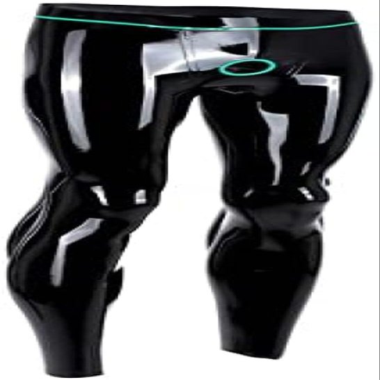 Latex Legggings Men Skinny Rubber Leggings Ring Holes Customized,Red,L