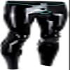 Latex Legggings Men Skinny Rubber Leggings Ring Holes Customized,Red,L view 1