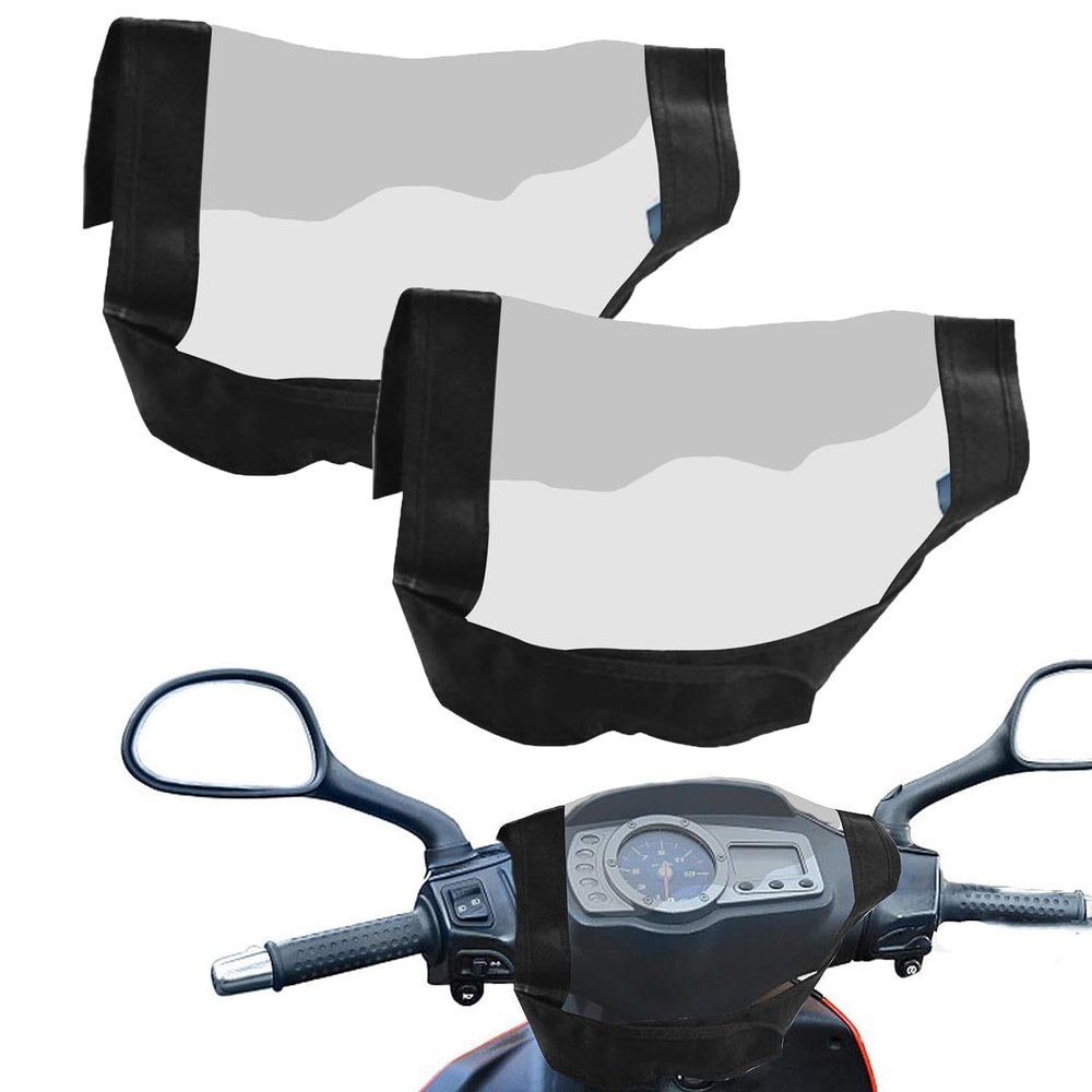 2PCS Mobility Scooter Control Panel Cover Waterproof Panel Cover Control Tiller Covers Protection Fitted Universal Mobility Scooter Accessories, Black