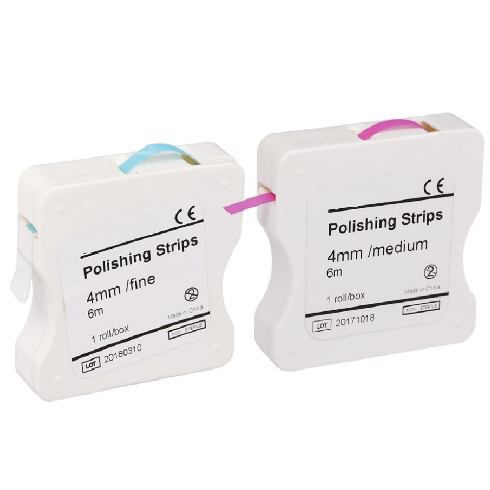 Layhou 2 Roll/Box Dental Polishing Strip 4mm Resin Tooth Interdental Sanding Grinding Whitening Teeth Surface Dental Tool