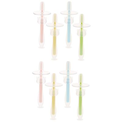 FRCOLOR 8pcs Silicone Toothbrushes for Boy Girl Boy Girl Training Toothbrushes for Year Old