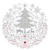 3-Ply Xmas Decoupage Tissue Paper Napkins Decorative Christmas Serviettes 33cm x 33cm - Pack of 20 (Christmas Circle Composition) view 1