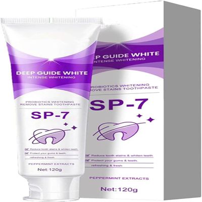 2023 New Sp-7 Probiotic Whitening Toothpaste, Brightening & Stain Removing Toothpaste, SP-7 Natural Tooth Whitener, Removes Tooth Stains, Fresh Breath, 120g (1pcs)