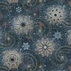 3-Ply Xmas Decoupage Tissue Paper Napkins Decorative Christmas Serviettes 33cm x 33cm - Pack of 20 (Gold & Blue Stars and Twirls on Navy) view 1