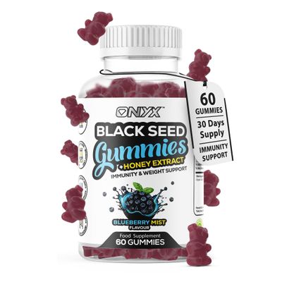 Black Seed Oil 2000mg Gummies - Natural Immune Support & Antioxidant Boost - 60 Vegan Gummys